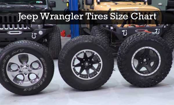 Jeep Wrangler Tires Size Chart